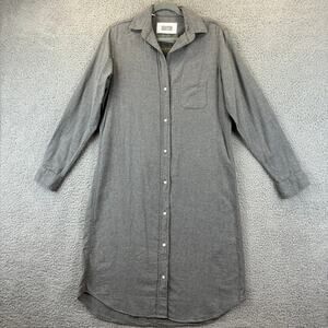 Grayson The Hero Midi Dress Small Flannel Lagenlook Cozy Cabin Casual Gray